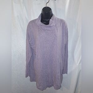 Women's Purple Cowl Neck Tunic